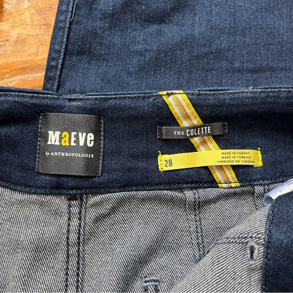 Anthropologie The Colette Denim Cropped Wide-Leg Jeans by Maeve Minimalist in 28 - Picture 4 of 14